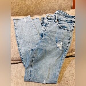 Levi's Light Blue Distressed Ankle Jeans